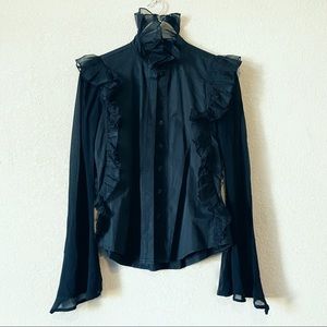 STOLEN GIRLFRIENDS CLUB Black Ruffle Blouse